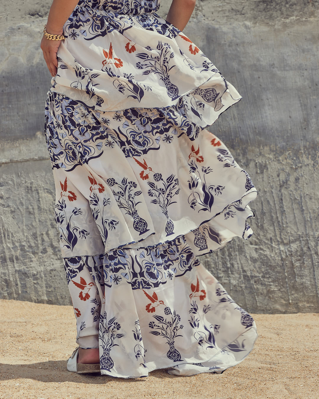 Bluebird Bloom Mosaic Maxi Dress