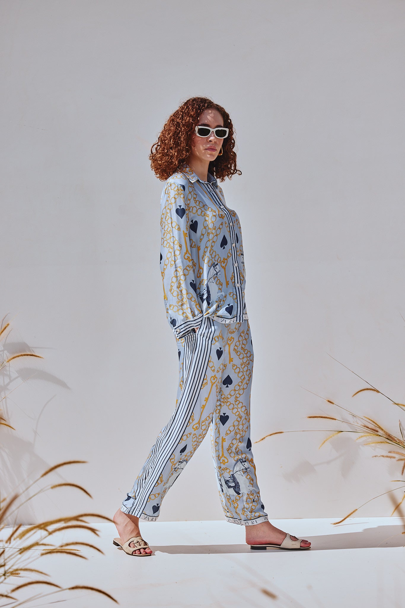 VA RA women’s safari print co-ord set – breathable fabric, perfect for Indian summers and vacations