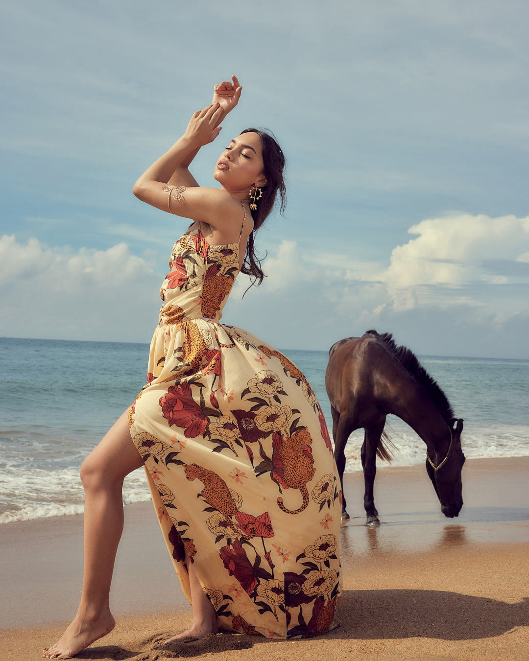 SUMMER DRESS, LUXURY PRINT, RESORT WEAR, BREEZY DRESS