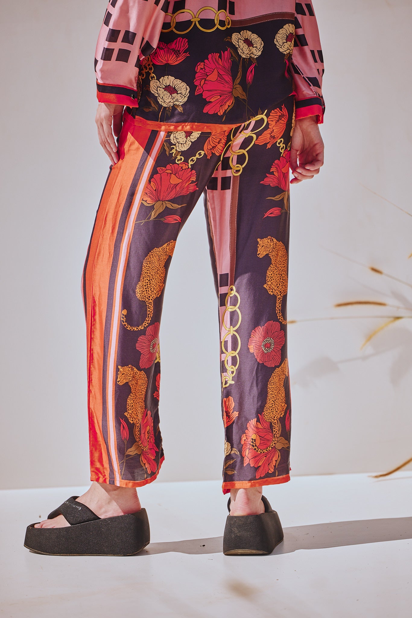 VA RA Rosette Safari Co-ord – luxury women’s printed co-ord set with safari-inspired rosette details