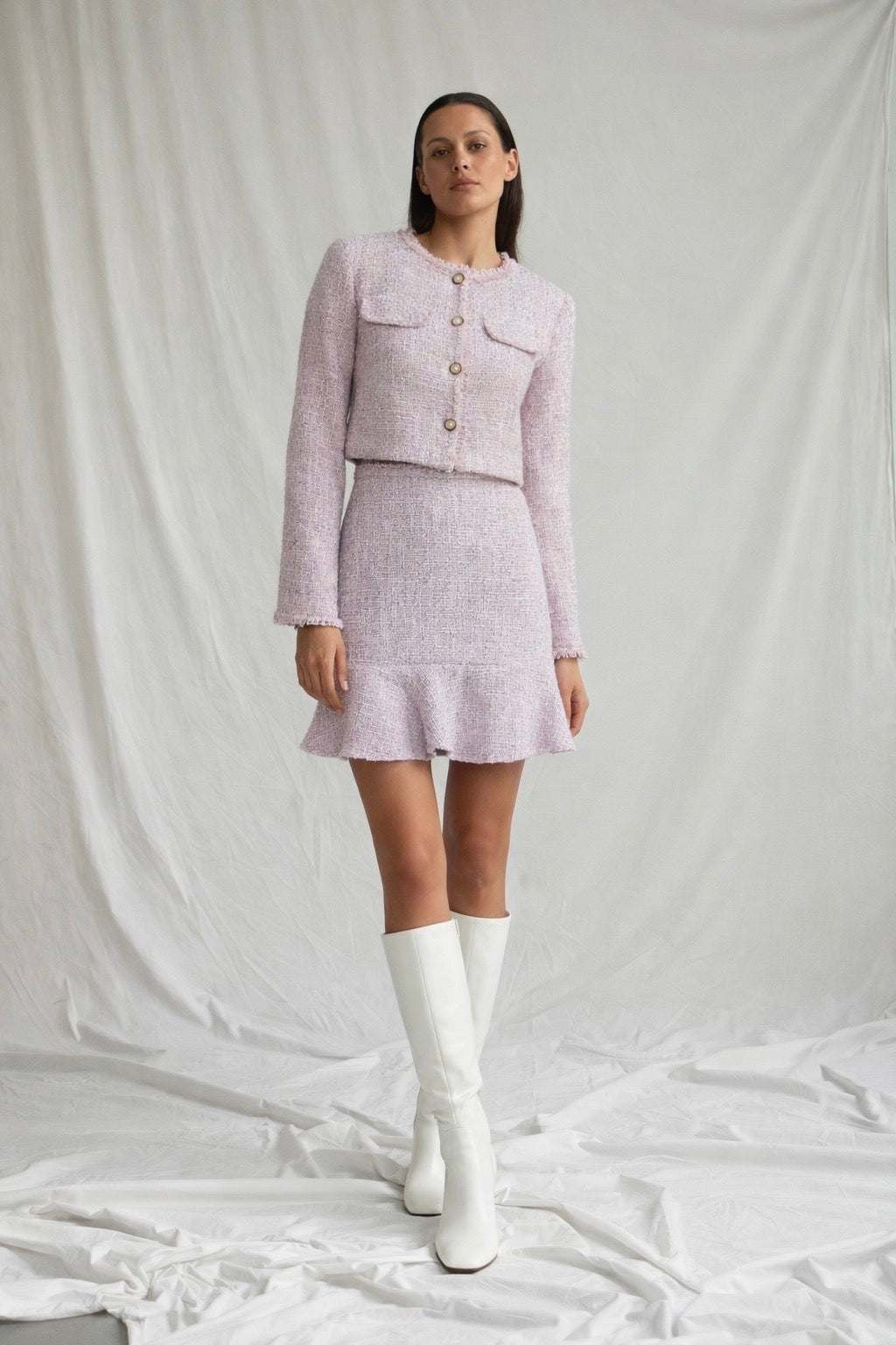 Lilac Tweed Co-ord Set