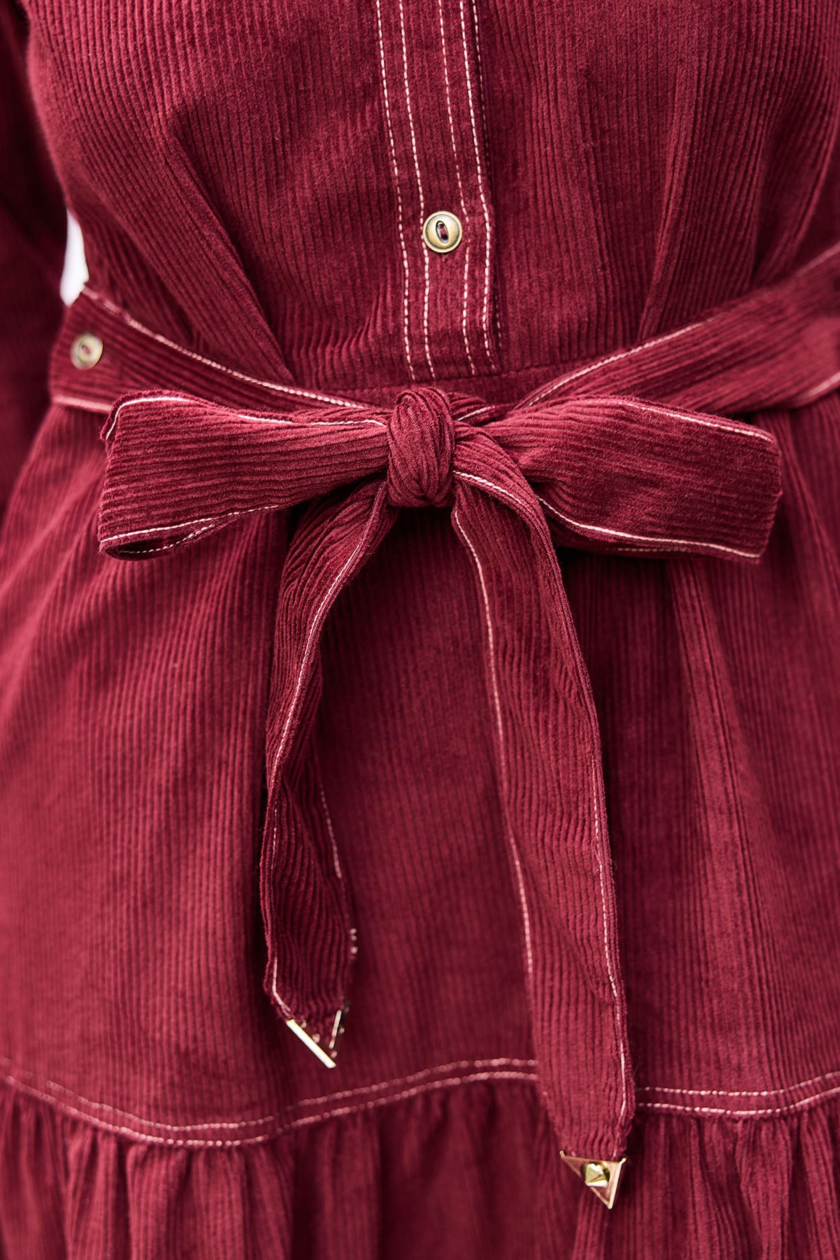 Gold Embellishments on Collar and belt, winter dress, travel dress
