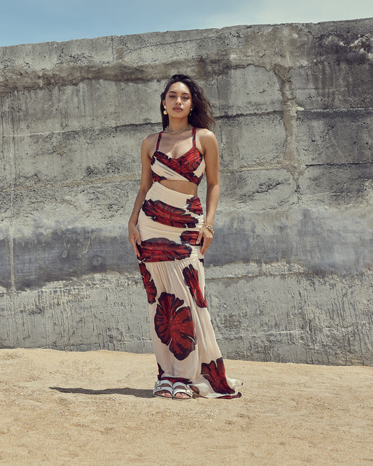 Scarlet Bloom Maxi