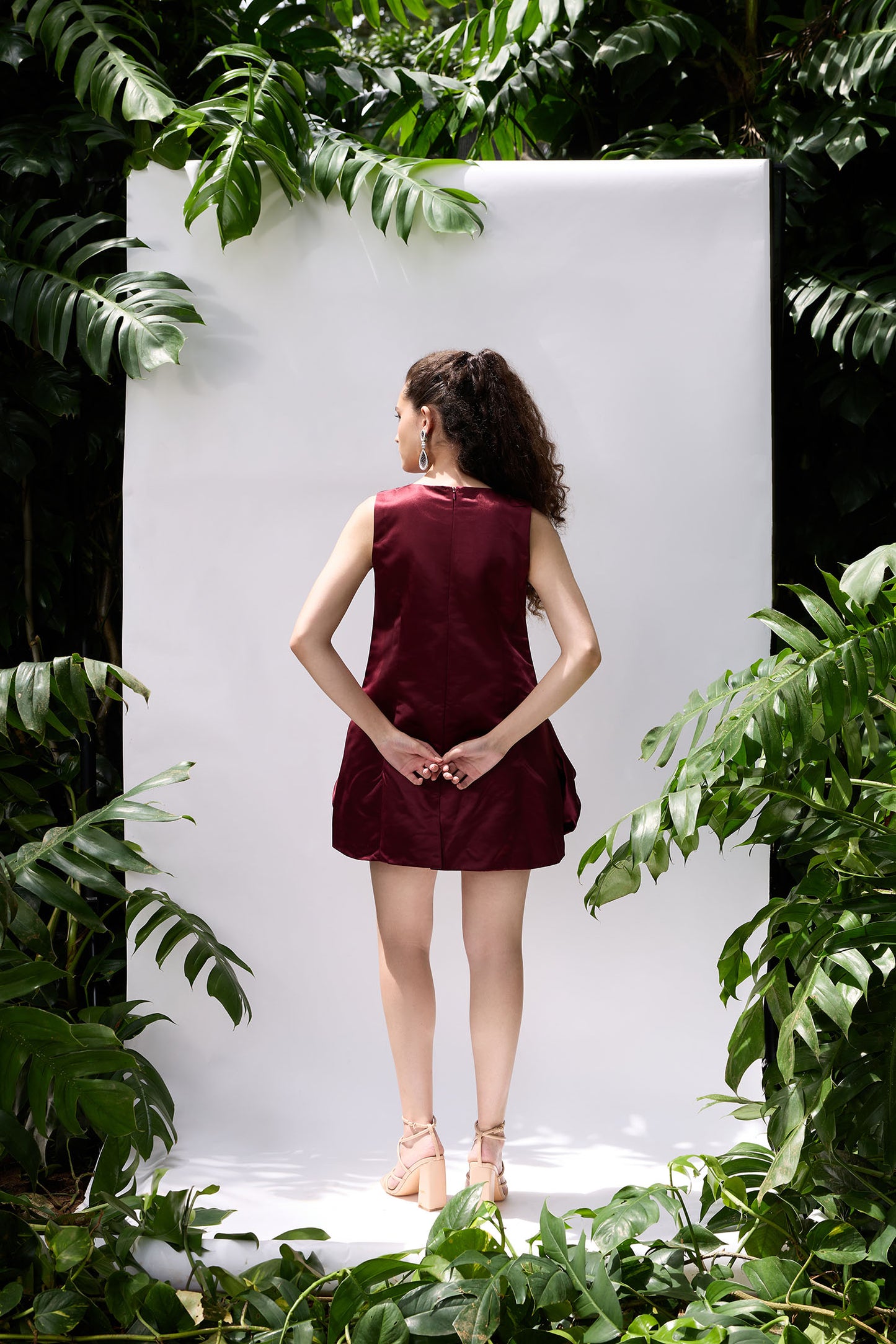 Back view Of maroon Dress