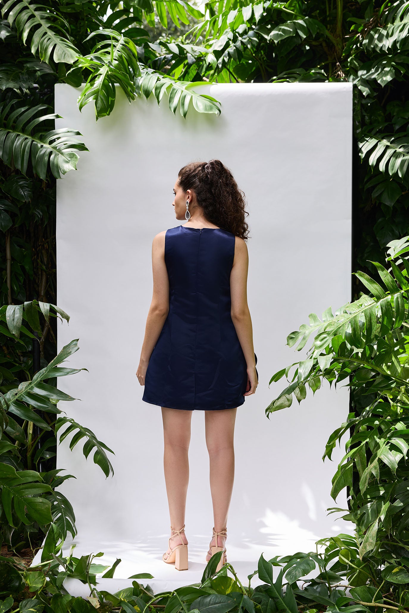 Navy Blue Bow Belle Dress Luxury Summer Dresses Online India